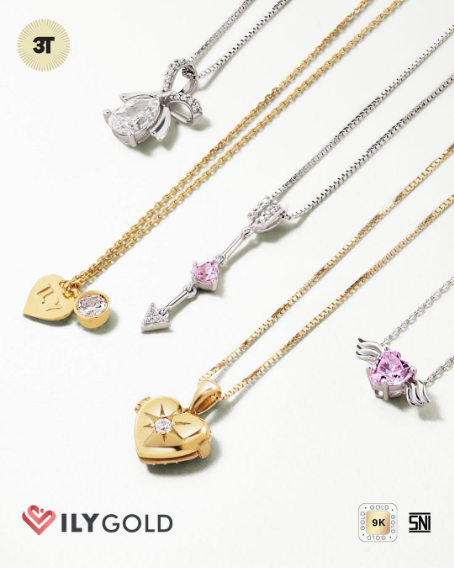Kalung dan Liontin Emas ILY Gold Lambang Persahabatan