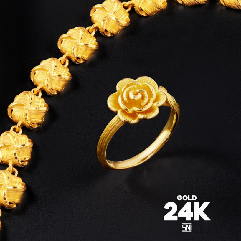 Lambang Romantisme Abadi Lewat Kilau Premium Cincin Emas 24 Karat