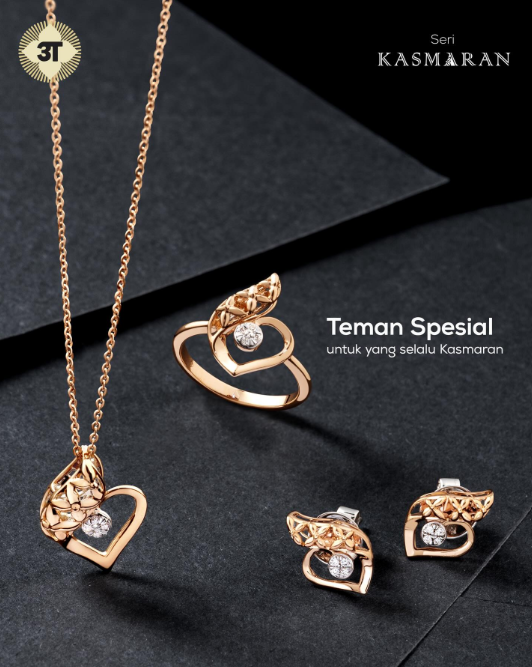 Koleksi Kasmaran dengan Kadar 18K, Set Perhiasan Emas untuk Momen Penuh Pesona