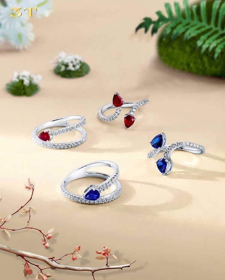 Detail Manis Precious Stone Hiasi Cincin Hadiah Ultah untuk Istri