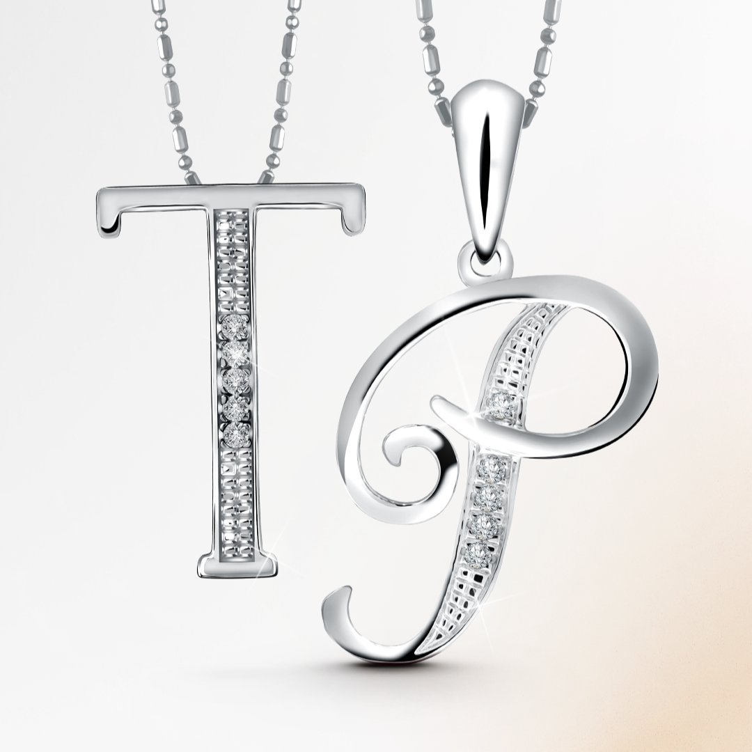 Liontin Inisial Emas Berlian Hadiah Valentine dari The Palace Jeweler