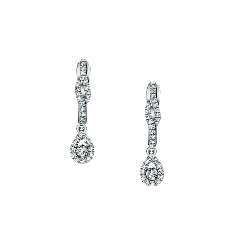 Anting Emas Putih Almira yang Elegan dan Modern