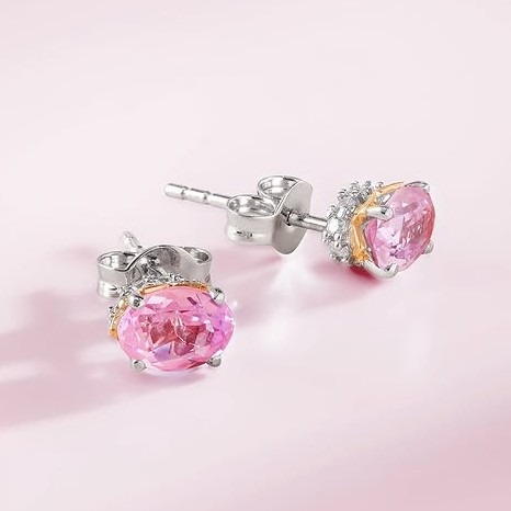 Manisnya Model Anting Pink Flower Earrings