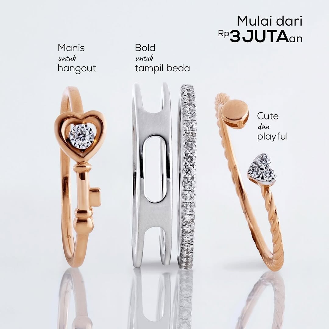 Koleksi cincin emas istimewa dengan desain elegan dari The Palace Jeweler