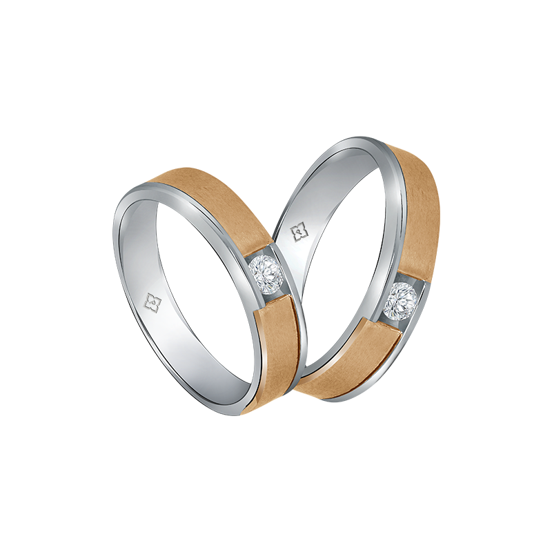 Perpaduan keindahan desain classic solitaire dengan sentuhan modern pada cincin kawin Athegy