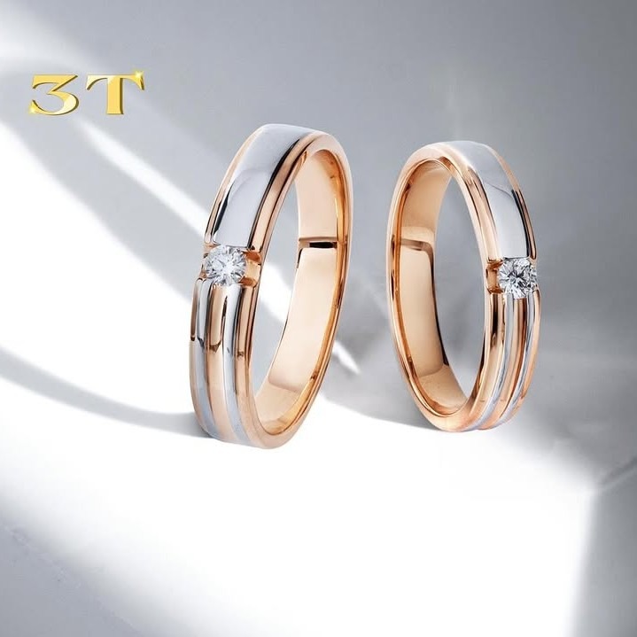 Model Cincin Nikah The Palace yang Memiliki Desain Two-Tone