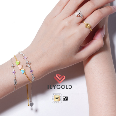 Gelang dan Cincin Kadar Emas 9K The Palace Jeweler