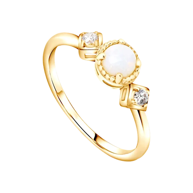 Kilau Hangat Elegan Cincin Snowdrop Solitaire