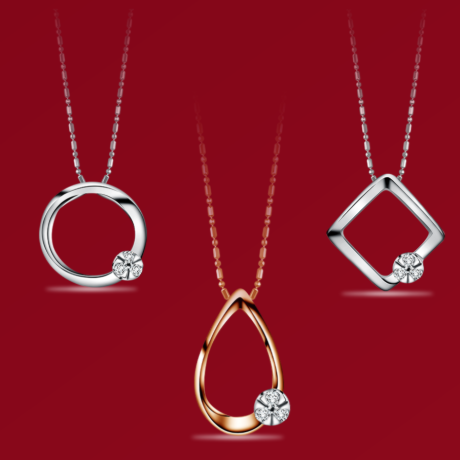 Kalung Liontin Emas 1 Gram Kadar 18 Karat dengan Berlian dari The Palace Jeweler Mulai dari Rp1 Juta