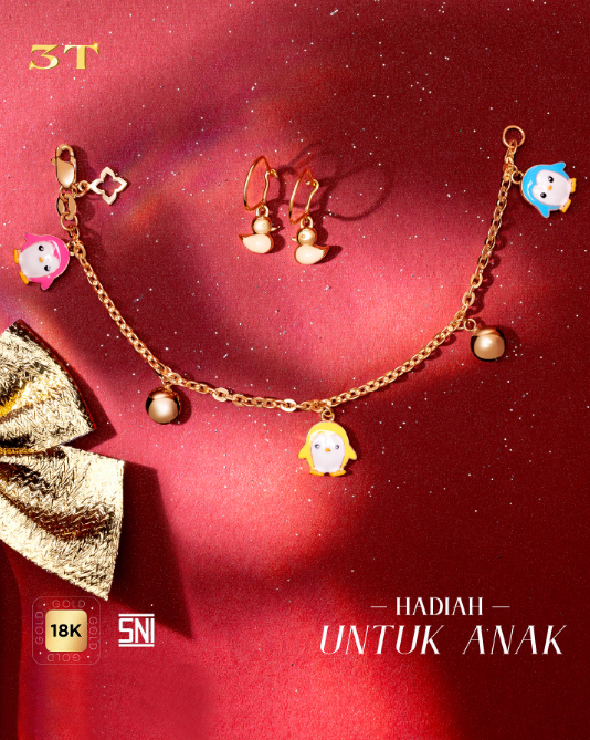 Set Gelang Emas dan Anting sebagai Bentuk Kasih Sayang untuk Anak 1 Tahun
