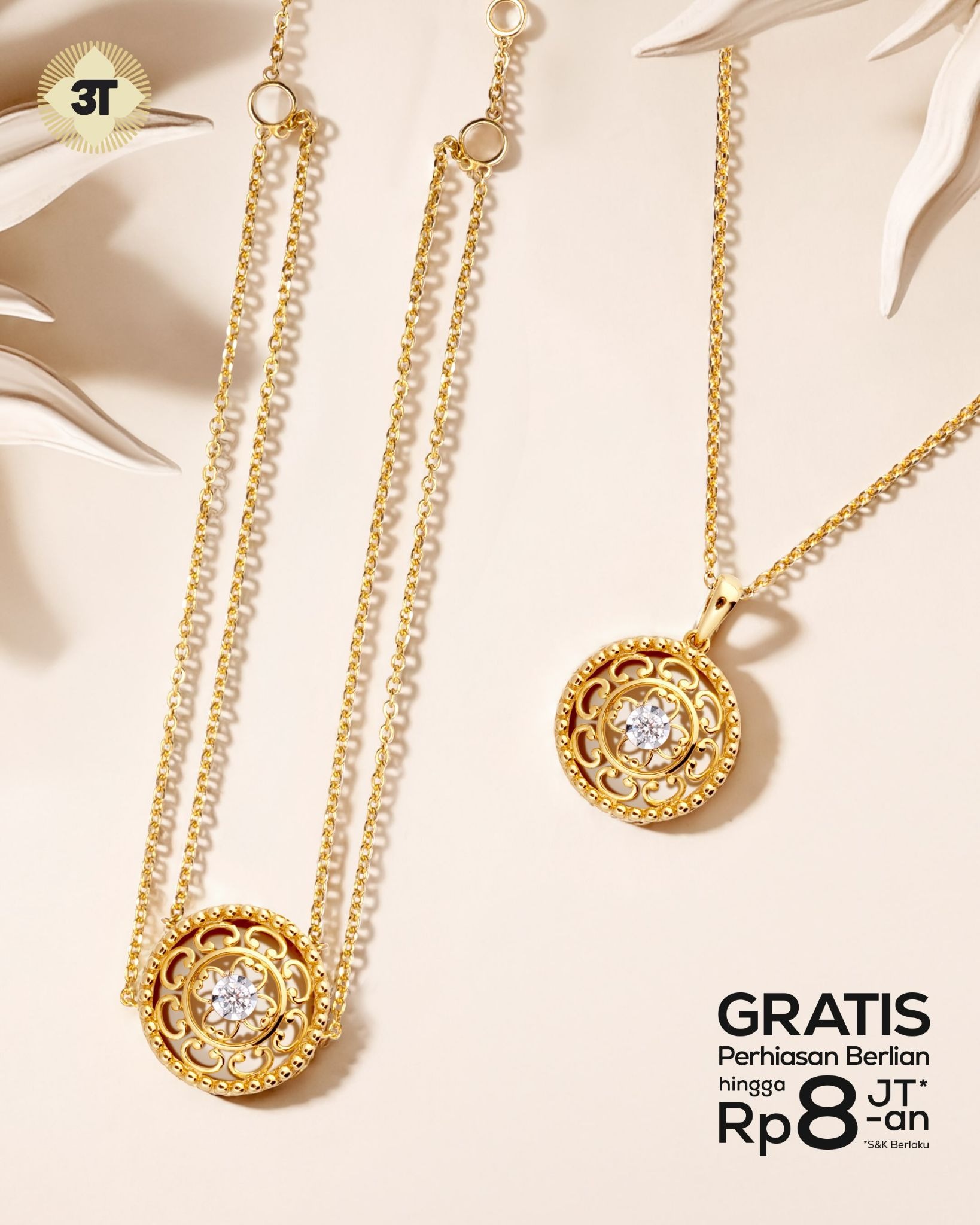 Diamond Bracelet and Pendant dari Seri Tara Kilau Perayaan