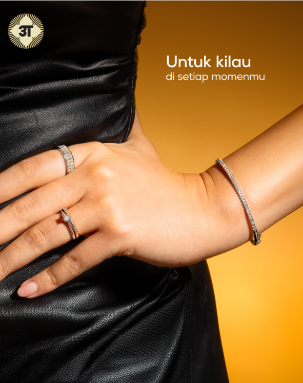 Cincin dan Bangle Emas Putih