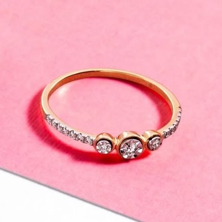 Cincin Bubble Pave Set Berhiaskan Berlian