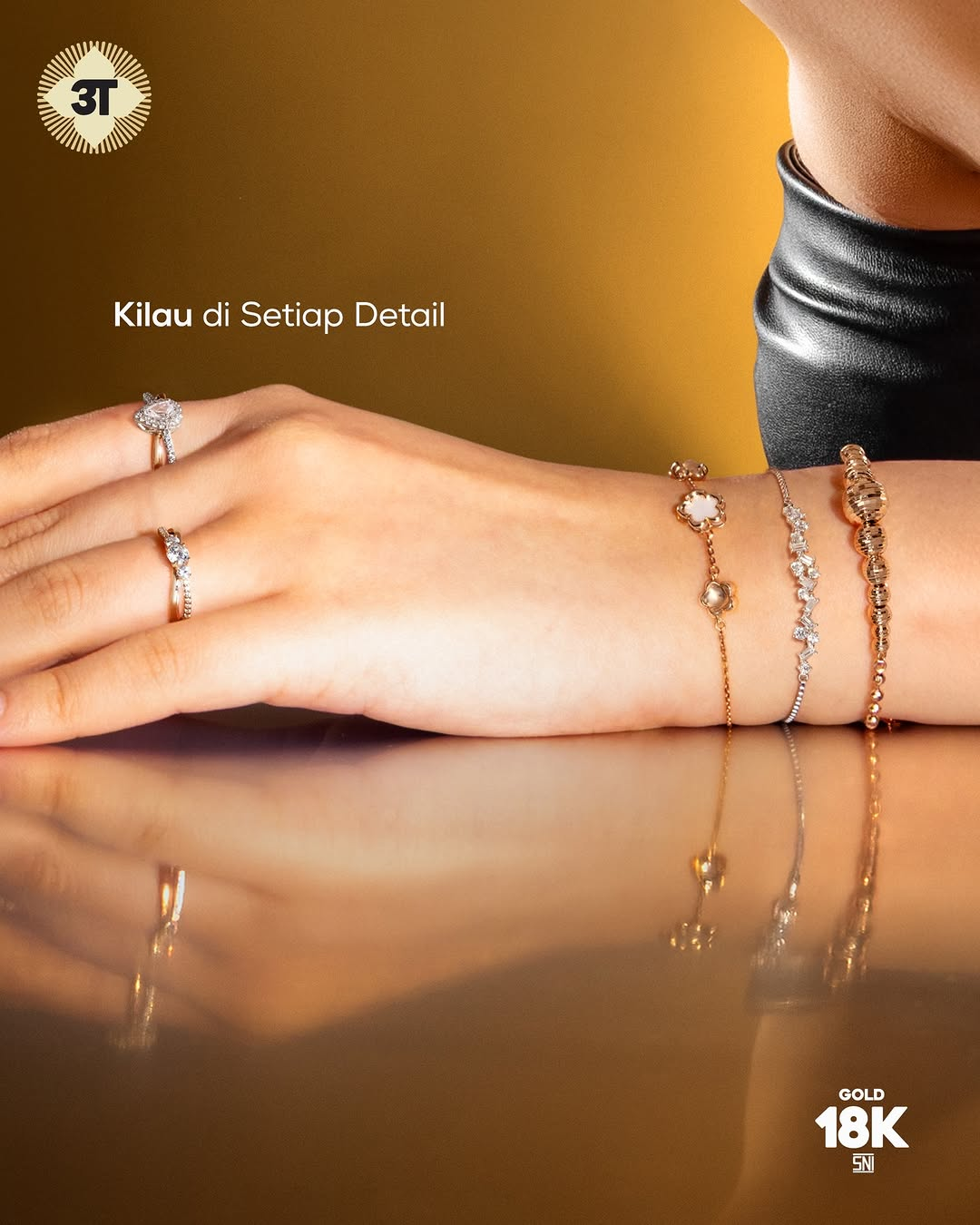 Ada Kilau di Setiap Detail Perhiasan Emas 18 Karat