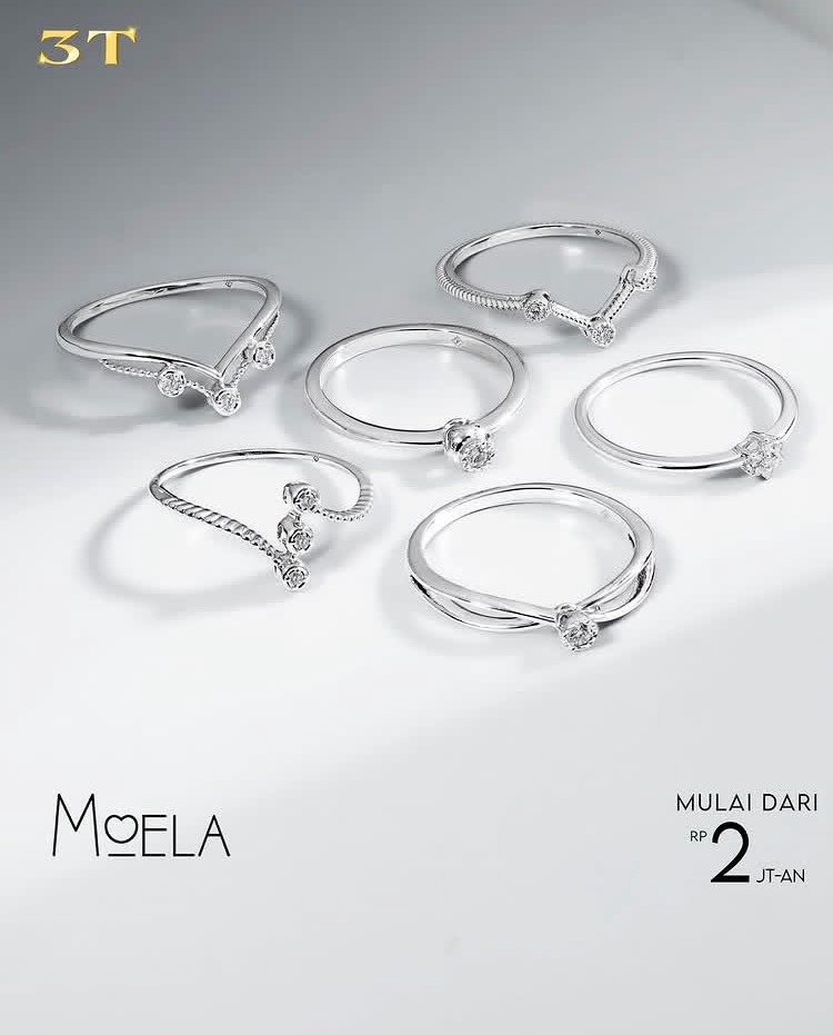 Cincin Berlian MOELA Emas 18K, Simpel, Manis, dan Penuh Karakter