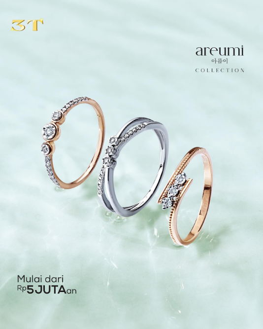 Pesona Gaya Korea dalam Koleksi Cincin Emas 18 Karat Areumi