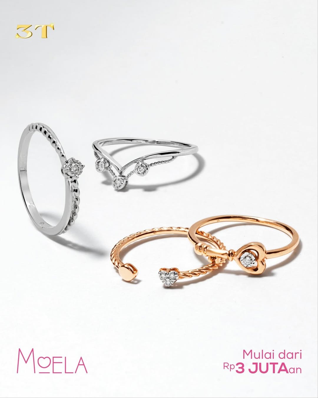 Dapatkan kemewahan dengan harga terjangkau dari cincin koleksi Moela