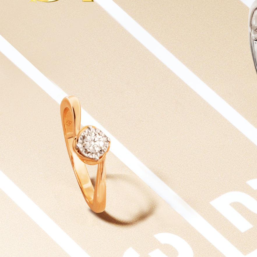 Simbol cinta tunggal yang abadi terpancar dari model cincin solitaire