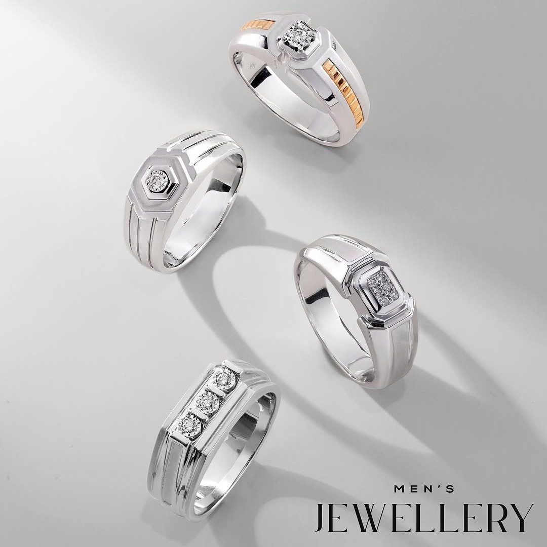 Ragam model cincin pria bertatahkan berlian pancarkan kesan maskulin dan cool