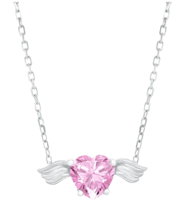 Kalung Blush ILY Gold dengan Permata Pink