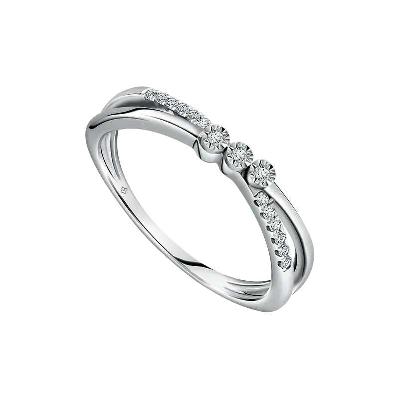 Cincin Emas Putih 18K Areumi Lunari dengan Desain Timeless ala Korean Style