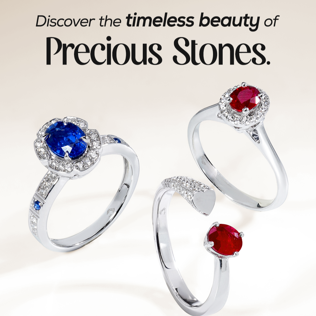 Cincin Precious Stone Blue Sapphrie dan Red Ruby dari The Palace