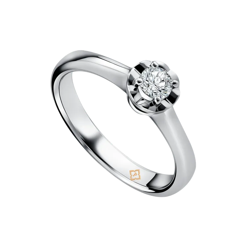 Cincin Wanita Lumistra dengan Desain Solitaire Klasik