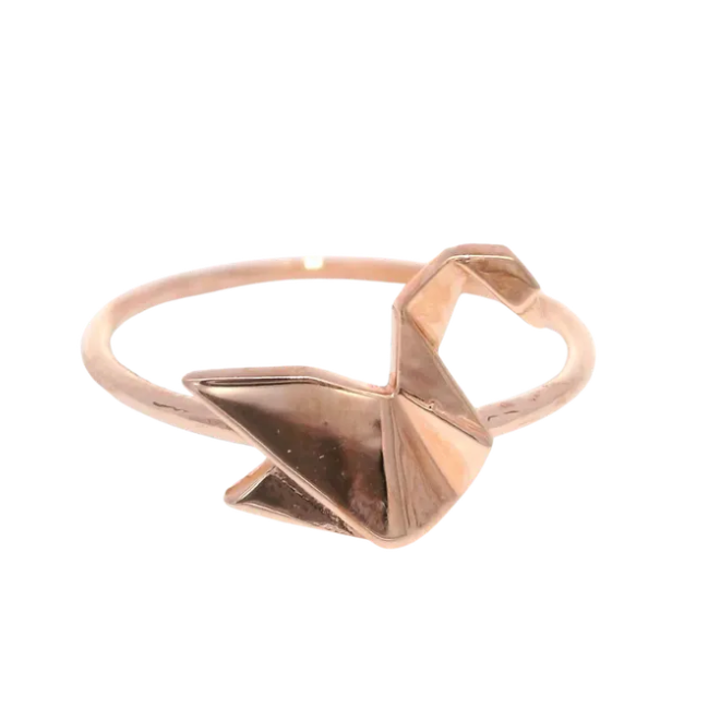 Cincin Emas Berwarna Rose Gold Simple dan Elegan