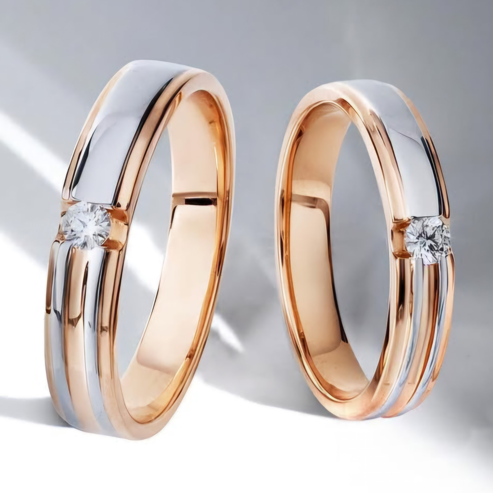 Cincin Couple Two Tone Wedding Ring dari The Palace Jeweler