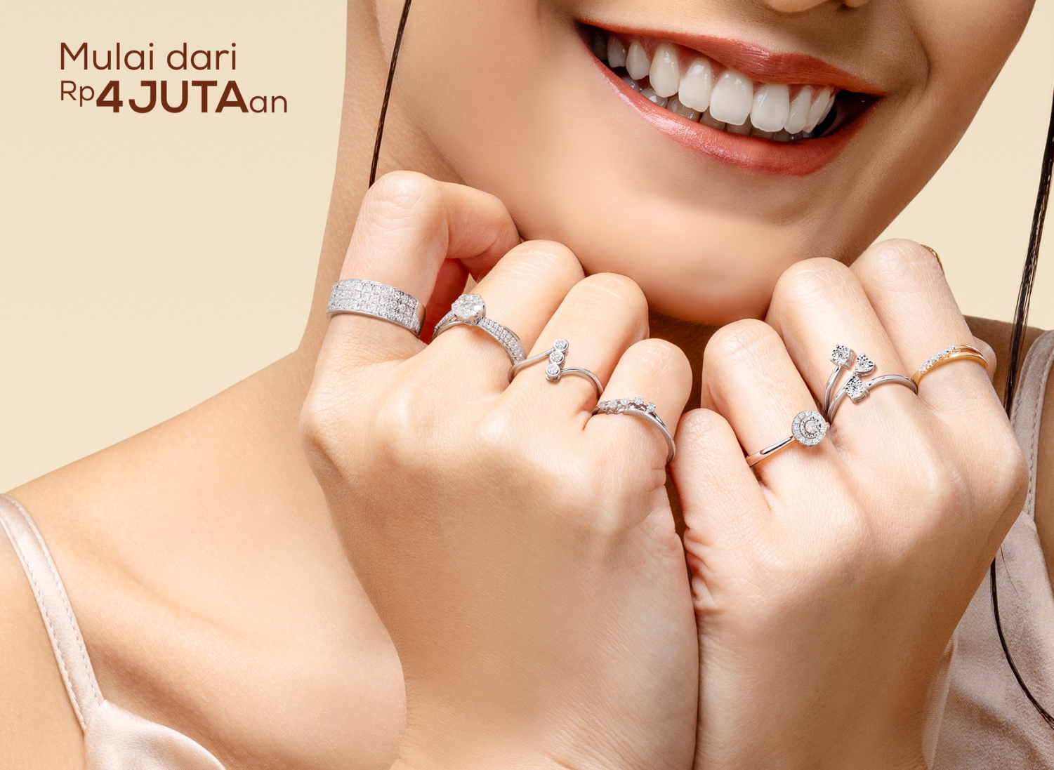 Koleksi cincin emas wanita The Palace Jeweler untuk tampilan sehari-hari