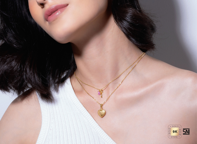 Kalung emas putih wanita terbaru bergaya minimalis dan modern